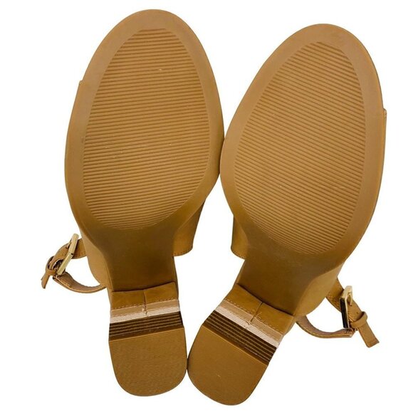 Apt‎ 9 Sandals Slingback Vegan Suede Womens Size 11 Profession Stacked Heel - Picture 5 of 8